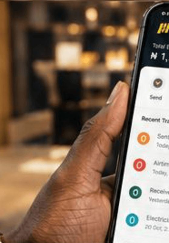 MonieXpress app on a phone